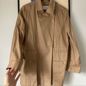 Sandro Double-breasted cotton-gabardine jacket